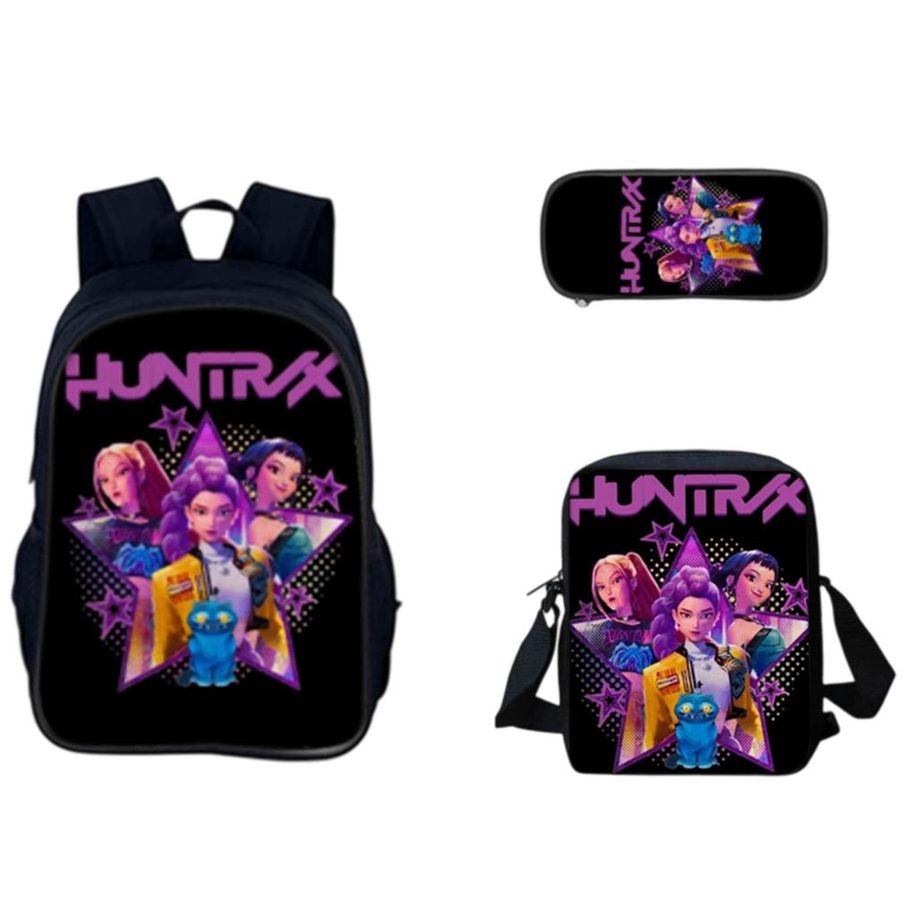 3-Piece Game Backpack School Bag For Teenagers Boys And Girls Travel Study Backpack And Lunch Box And Pencil Bag