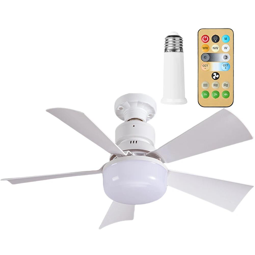 52CM/42CM Modern Ceiling Fan with LED Light Remote Control Silent Ceiling Fan for Kitchen Bedroom Basement Dining Living Room
