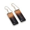 Natural Banded Agate Gemstone 925 Sterling Silver Jewelry Earring 1.85" AE-12089