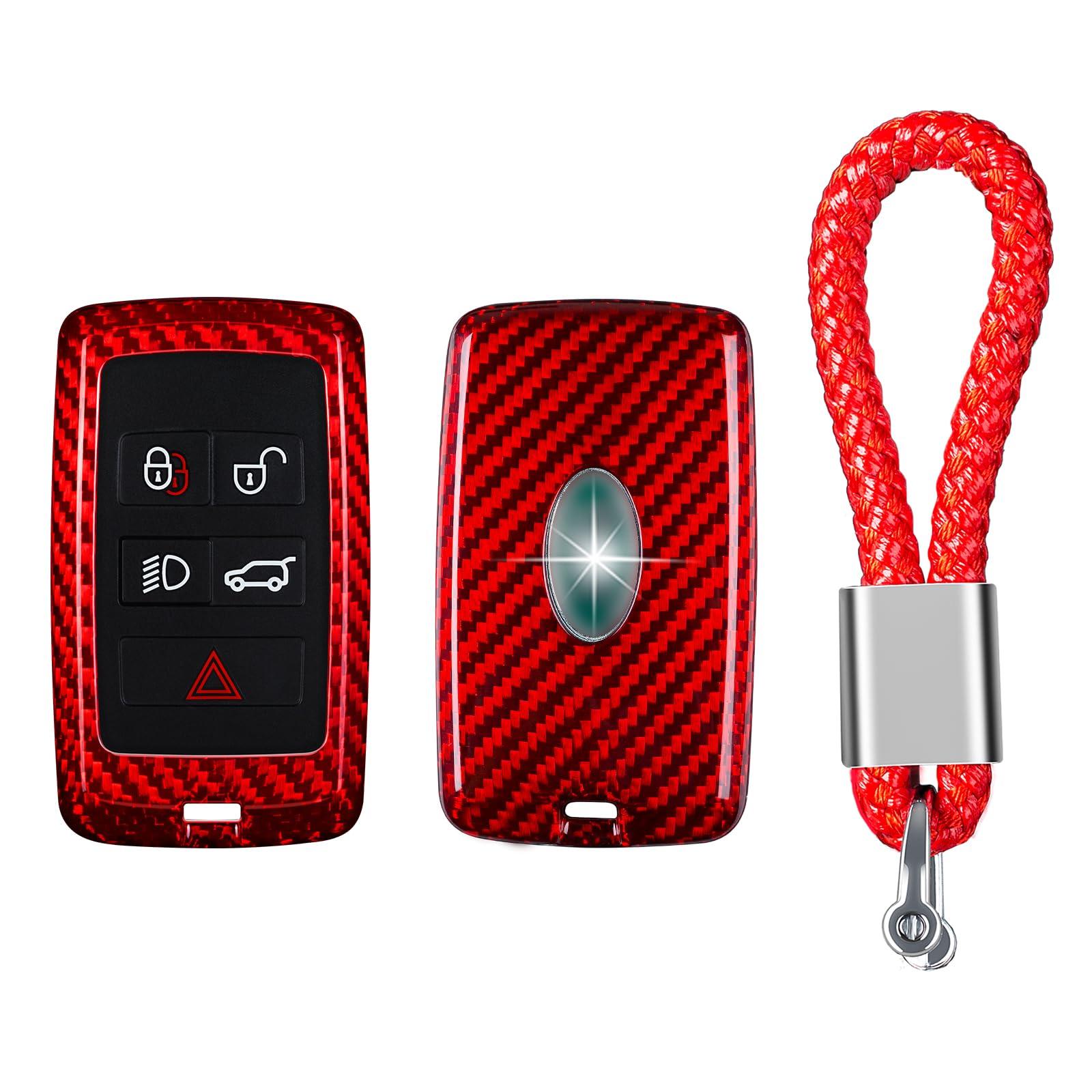 

[T-carbon] Real Glass Fiber Smart Key Case for Land Rover, Range Rover Sport, Evoque, Velar, Discovery Sport, Jaguar, XE, XF, and F-Type, Premium Prot