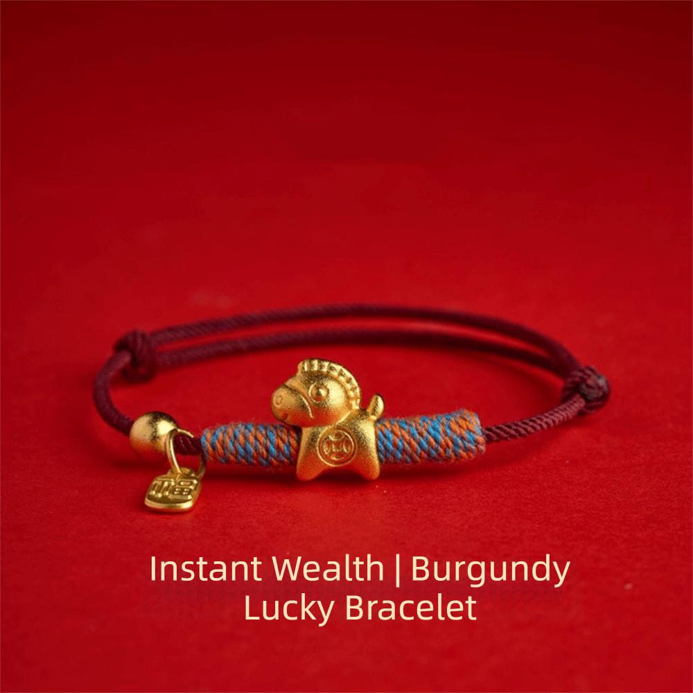 2026 2026 Horse Year Lucky Pony Red Rope New Year Hand Rope Fortune Bracelet Decoration