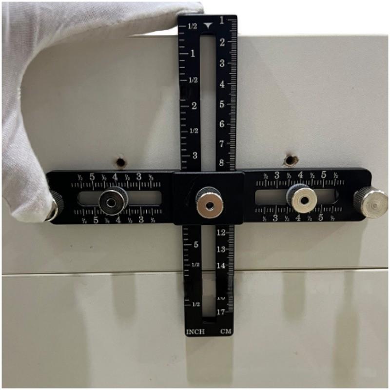 Drawer Cabinet Door Handle Installation Auxiliary Tool Woodworking Hole Opener Aluminum Alloy Handle Drilling Locator
