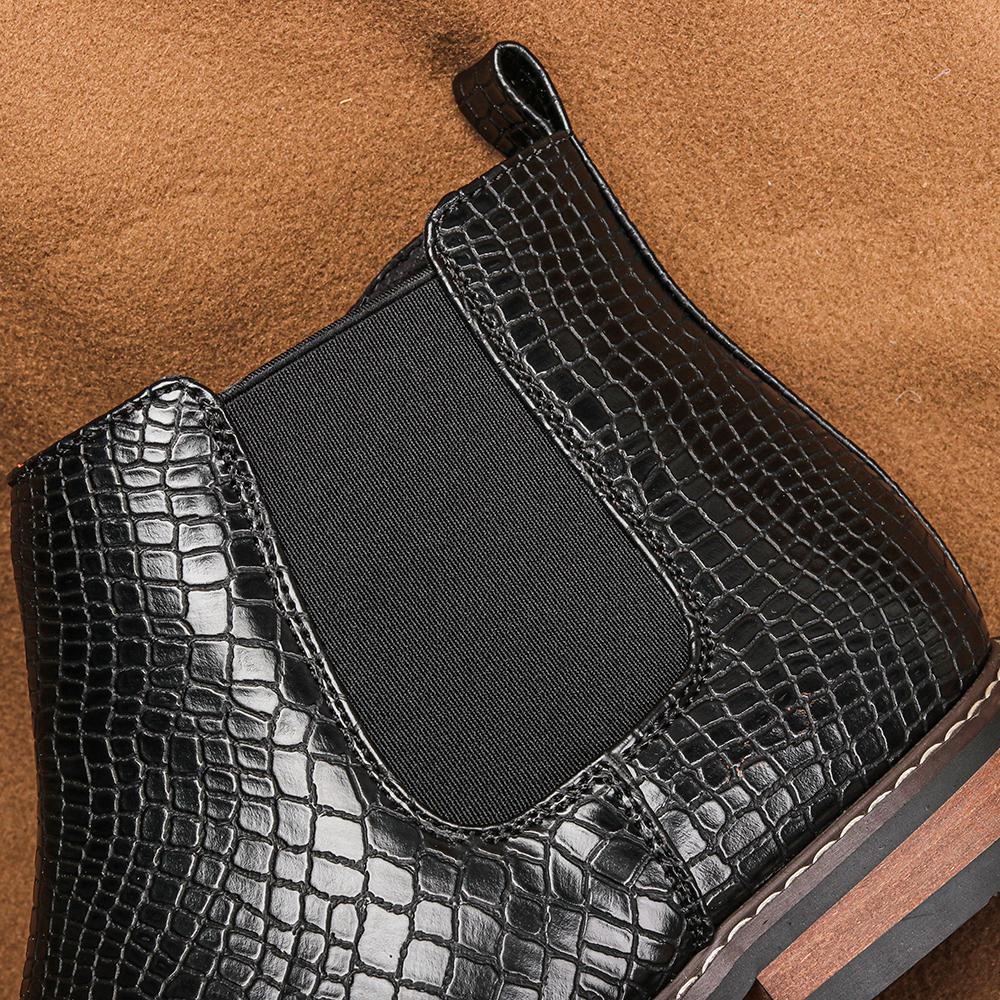 Stivaletti Chelsea da Uomo Nuovi Stivaletti alla Caviglia in Pelle con Zip Stile Stivaletti da Uomo
