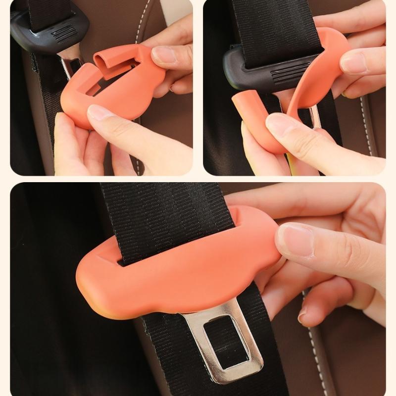 1Pcs Anti-Scratch Rubber Car Seat Buckle Protector Clip Protection Cover Universal Seat Belt Buckle Cover For Suv Sedan