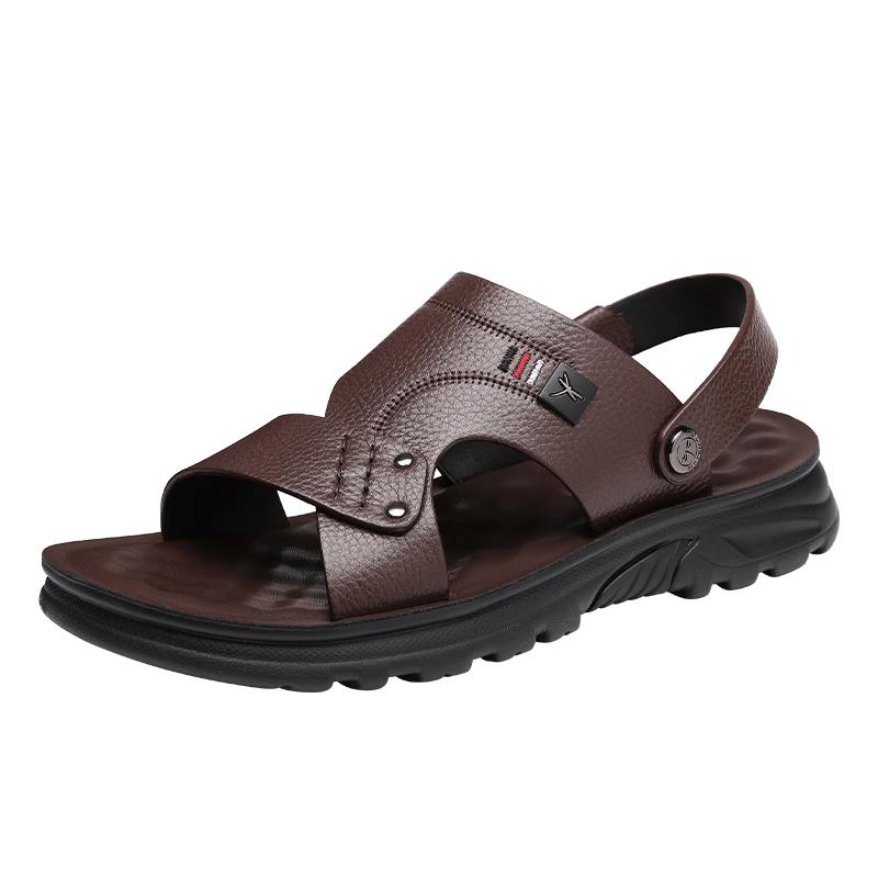 Red Dragonfly Men s Leather Beach Sandals 41