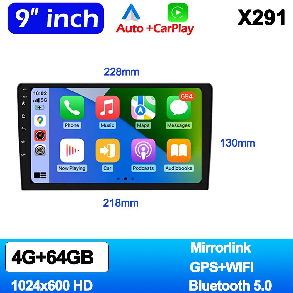 Universal 7 9 10 Inch Multimedia Player GPS WIFI Wireless CarPlay Android Auto 2Din Car Radio FM BT Radio Stereo Receiver Player