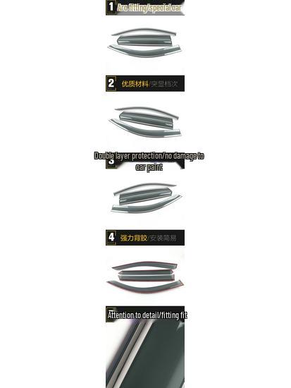 CS55PLUS Rain Guards 3D Stainless Steel Trim and Decoration Stickers