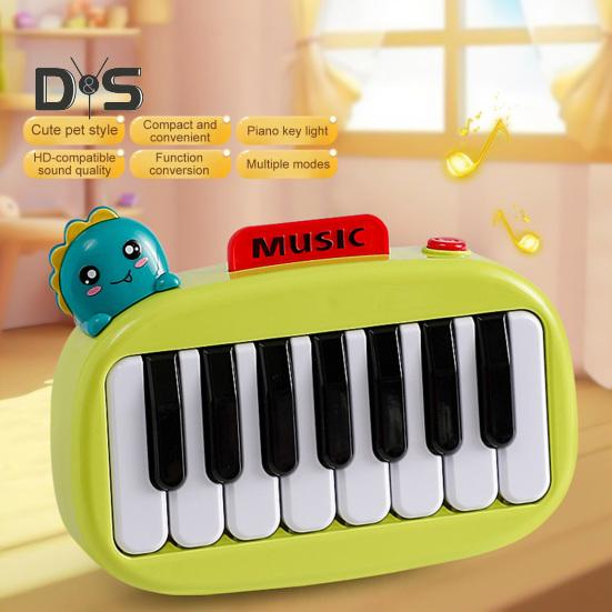 15 Klawiszy Mini Pianino Kieszonkowe Pianino Elektroniczne z Podświetlanymi Klawiszami dla Dzieci Przenośny Instrument Muzyczny Zabawka do Wczesnej Edukacji Dzieci