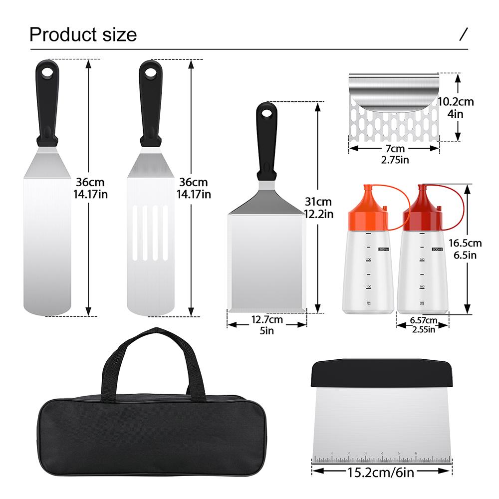Stainless Steel Oven Set Barbecue Combination Tools Griddle Accessories Kit Grill Barbecue Set portable cloth bag baking tool