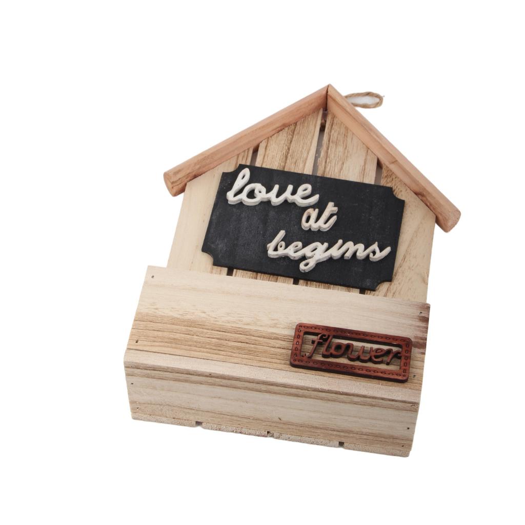 Wall Hanging Flower Pot Decorative Creative Flower Basket Simple Wood Planter