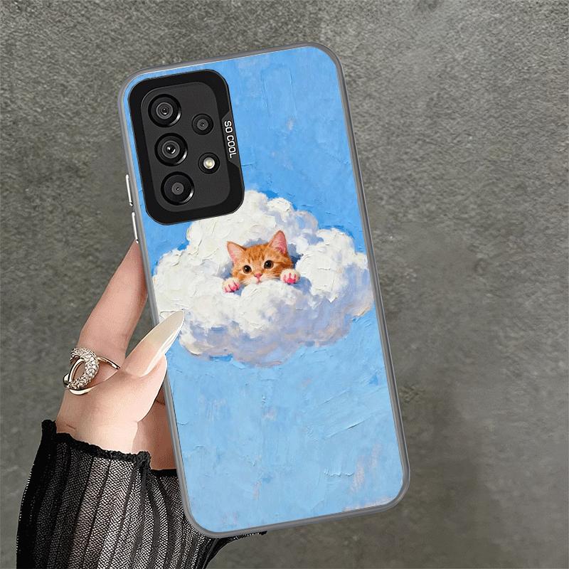 Cat Cute Kitten Cartoon Shockproof Phone Case for Samsung A17 A16 A15 A14 A37 A57 A36 A56 A26 A35 A55 A25 A34 A54 A24 A13 A23 A3
