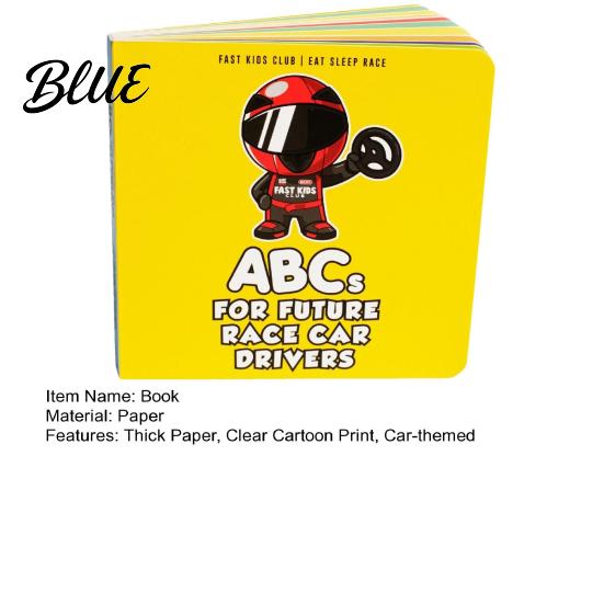 Children Car ABC Book for Future Race Driver Smooth Thick Paper Clear Cartoon Early Childhood Educational Print Car-themed Education Drag Racer