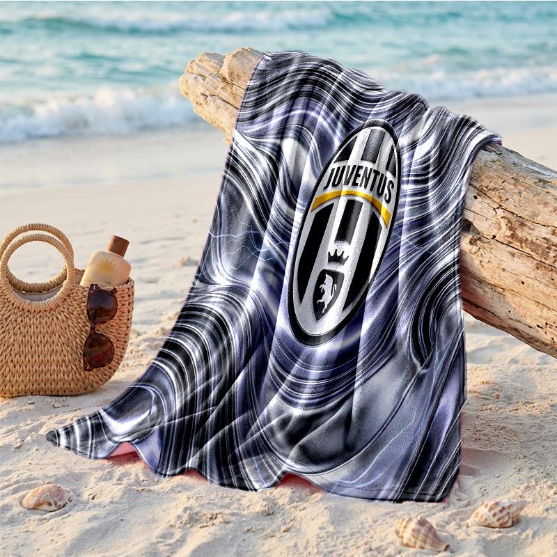 Asciugamano da Spiaggia in Microfibra con Stampa Juventus FC Asciugatura Rapida Assorbente Grande Asciugamano per Spiaggia Nuoto Viaggio