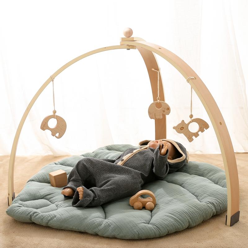 Wooden Fitness Rack Children Room Decorations Baby Play Gym Activity Pendants Wooden Hanger Mobile Crib Newborn Gift