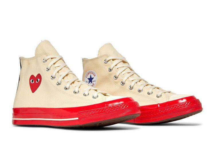 Converse Chuck Taylor All Star 70 Hi Comme des Garcons PLAY Egret Red