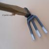 Kujoki No. 7 Forged Small Hoe with Wooden Handle - Durable Gardening Tool for Planting Flowers & Vegetables