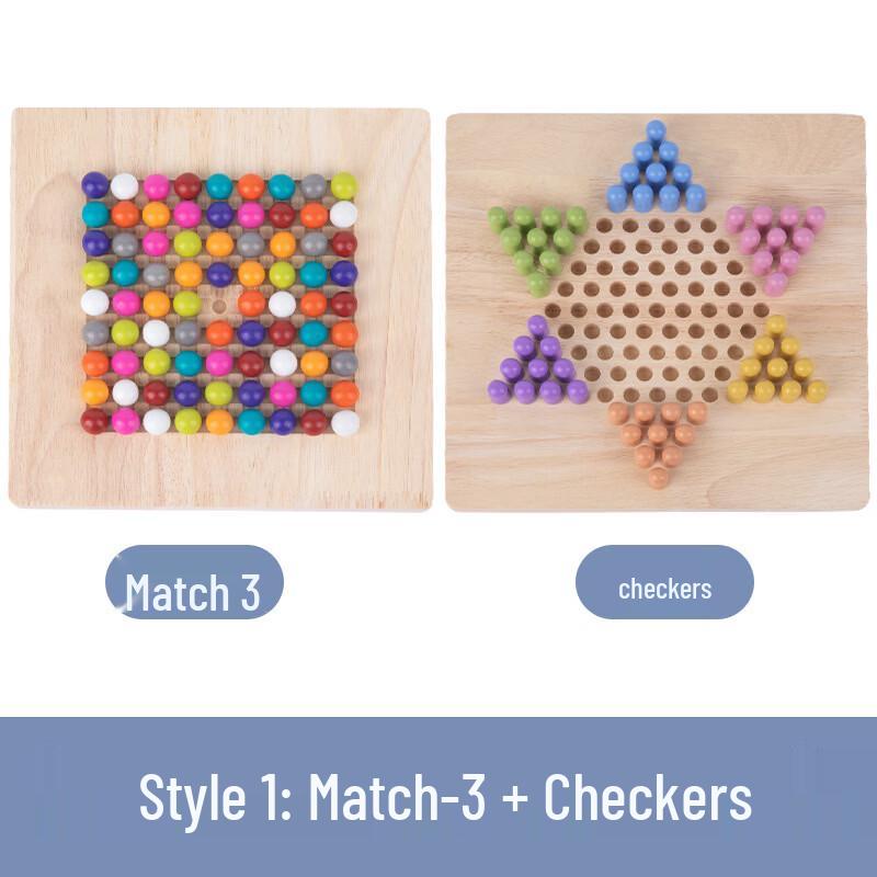 

Kids Wooden Memory & Checkers Game Set