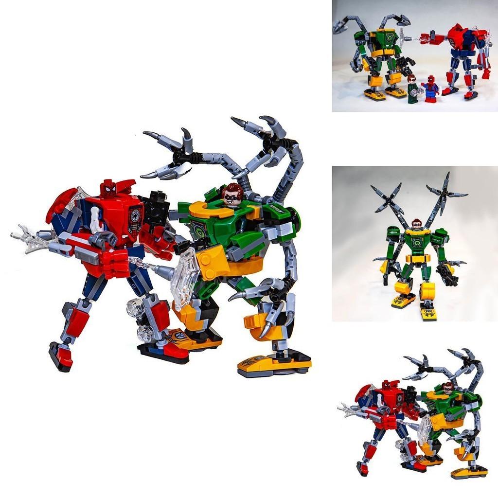 Lustiger und umweltfreundlicher Spider-Man Dr. Oktopus Transformers Mecha Wars Bausteine für Kinder