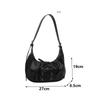 Hot Y2K Solid Color Underarm Hobo Bags for Women Casual Style PU Leather Design Ladies Bow Handbag Adjustable Strap Shoulder Crossbody Bag