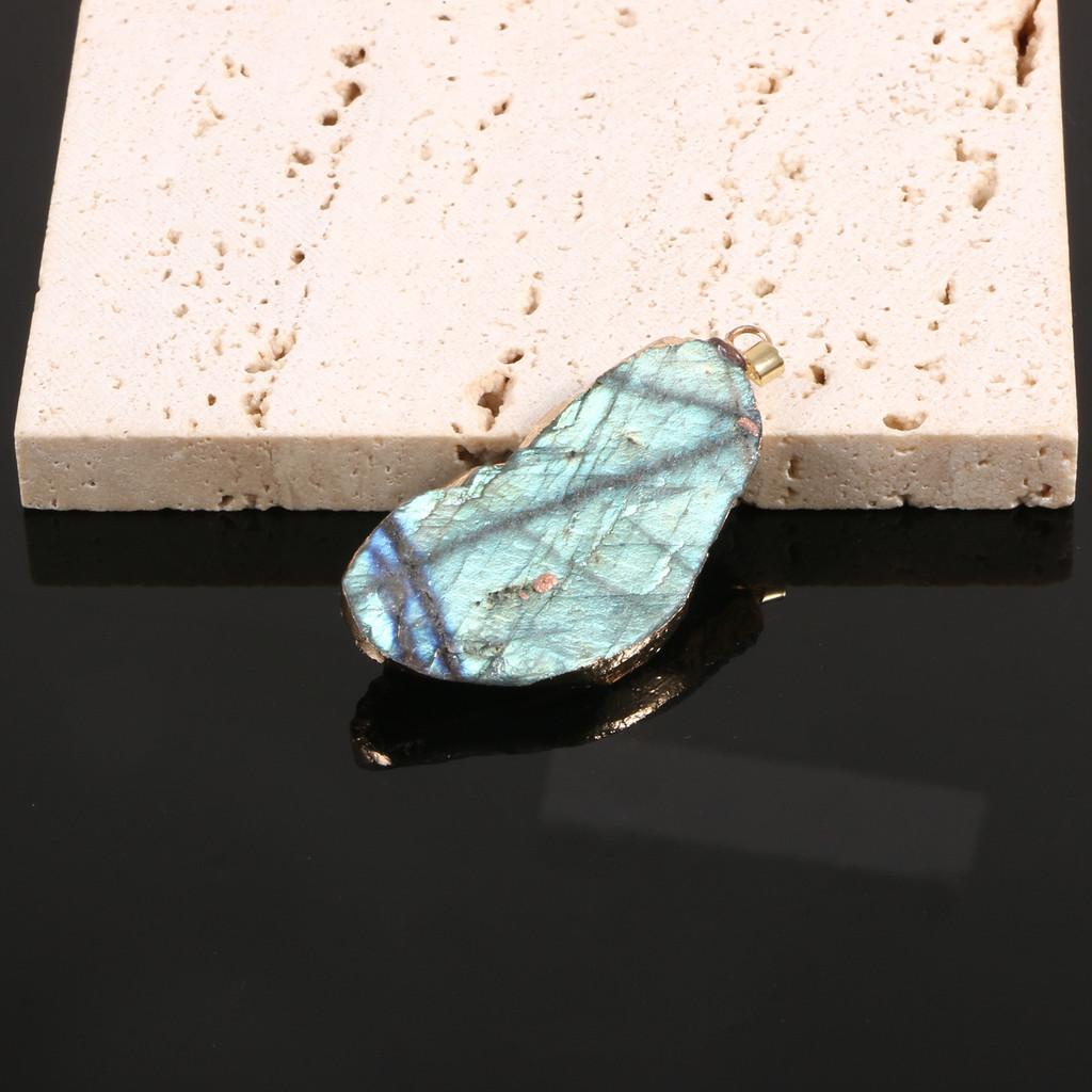 Natural Stone Raw Crystal Pendant With Electroplated Edging For Jewelry Enthusiasts