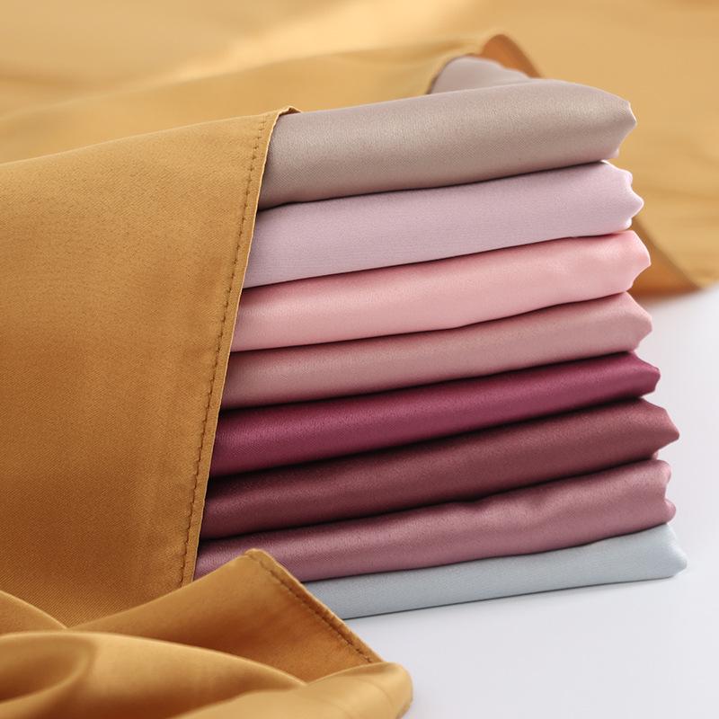 Middle Eastern Women's Sun Protection Imitation Silk Satin Headscarf