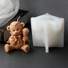 3D Bear Candle Mold Aromatherapy Candle Molds Epoxy Resin Wax Mould Handcrafted Gypsum Ornaments for Craft Enthusiasts