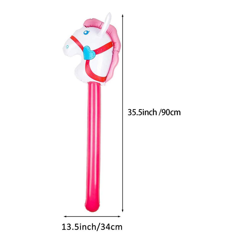 Inflatable Horse Stick for Kids, Fun Balloon for Western Celebrations