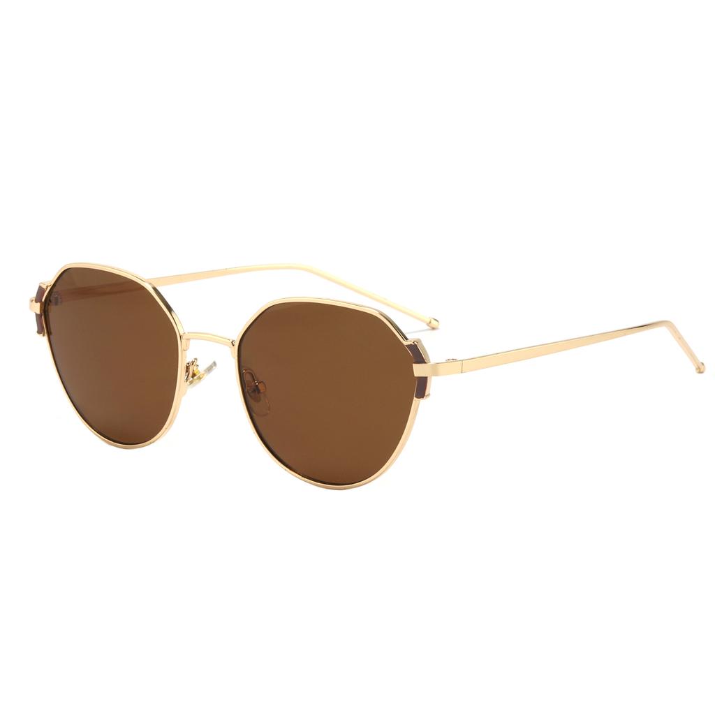 Metal Blacks Sun Glasses Trendy Fashion Uv400 protection Geometric Women Sunglasses