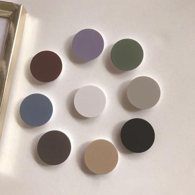 1PCS Solid Color Round Popping Sockets Grip Phone Holders Finger Ring Holder Griptok Stand Back Cover Clip Sticker Mobile Accessories