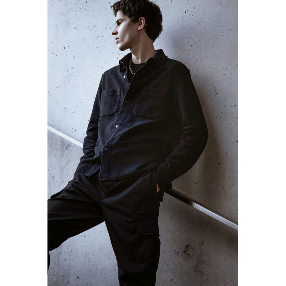 

Рубашка из хлопка HM Regular Fit, черная M