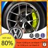 For VW Volkswagen Jetta MK5 Golf 4Pcs 56mm Aluminum Emblem Car Wheel Center Hub Caps Sticker For VW Scirocco Polo T5 Passat B6 G 8IAZ