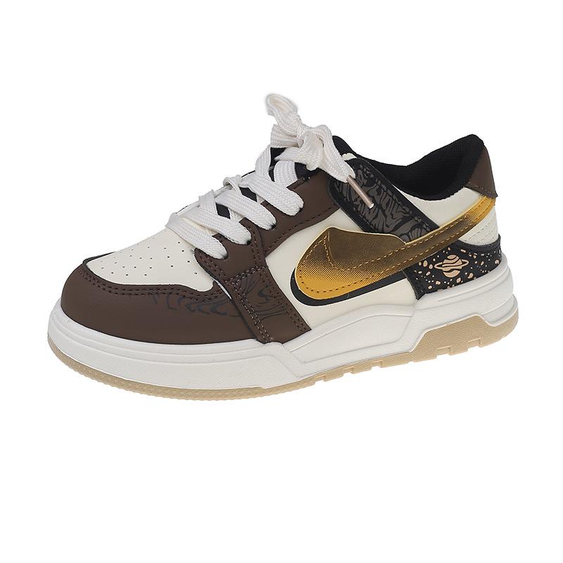 Kids' Leather Board Shoes - New Spring/Autumn Style, Soft Sole, Non-slip, Durable for Middle and Older Children