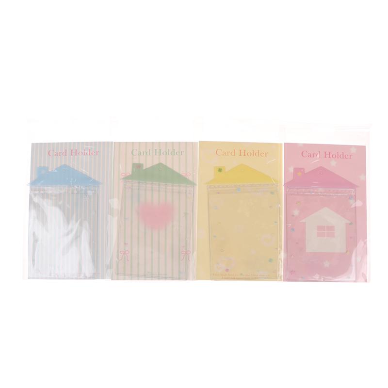 Cute Cartoon Transparent House Card Cover Pvc Clear Photo Holder Badge Id Credit Card Case Student Campus Cards Protector