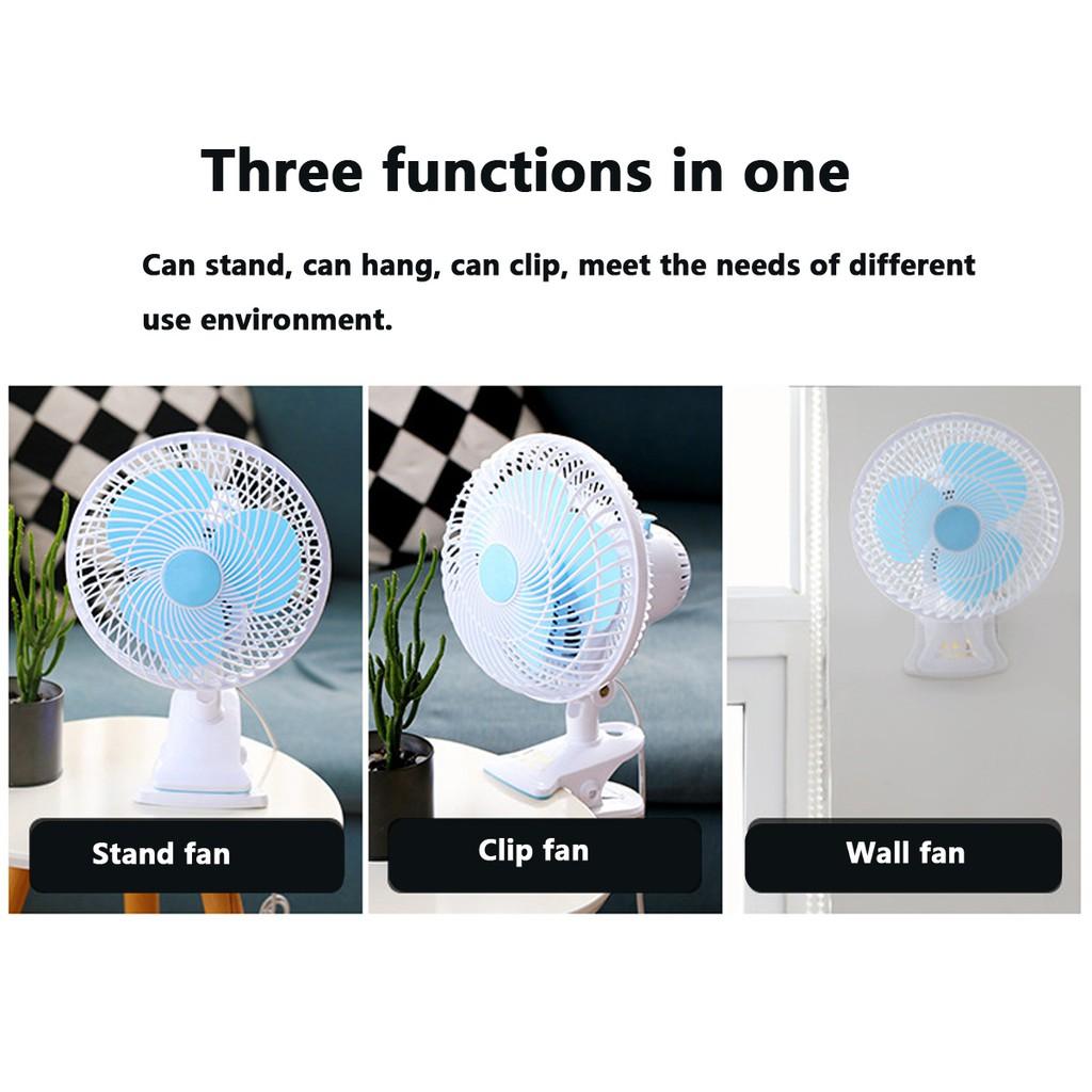 20W Mini Desktop Fan High-Speed Air Desk and Clip On Fan 180 Degree Adjustable With Fan Head Clamp For Dormitory Office