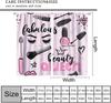 Fashion Makeup Curtains Pink Theme Lipstick Perfume Girl Makeup Blackout Window Treatment for Kids Girl Bedroom Cloakroom Decor
