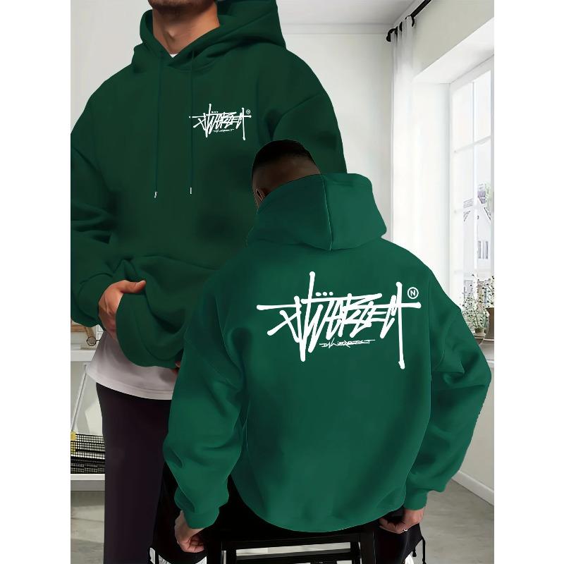 Top Loose Simple Sweatshirt Fashion Print Hoodies Sweatshirts Men’s