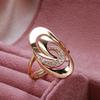 Anello di Moda Design di Nicchia Geometrico Zircone Naturale Anello 585 Accessori da Donna Lotti Diretti