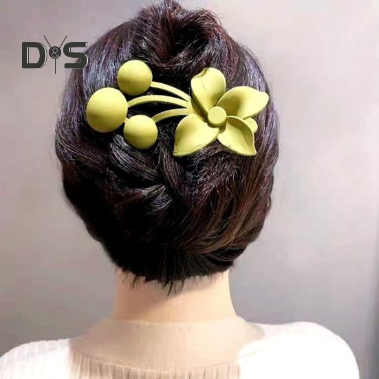 Frosted Texture Hair Claw Flower Decor Thick Thin Hair Clip Non-slip Matte Finish Large Back Head Hair Claw Hair Accessories
