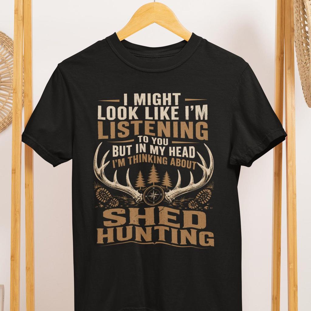 Shed Hunting T-Shirt, Antler Antlers Outdoors Comfort Colors Tee