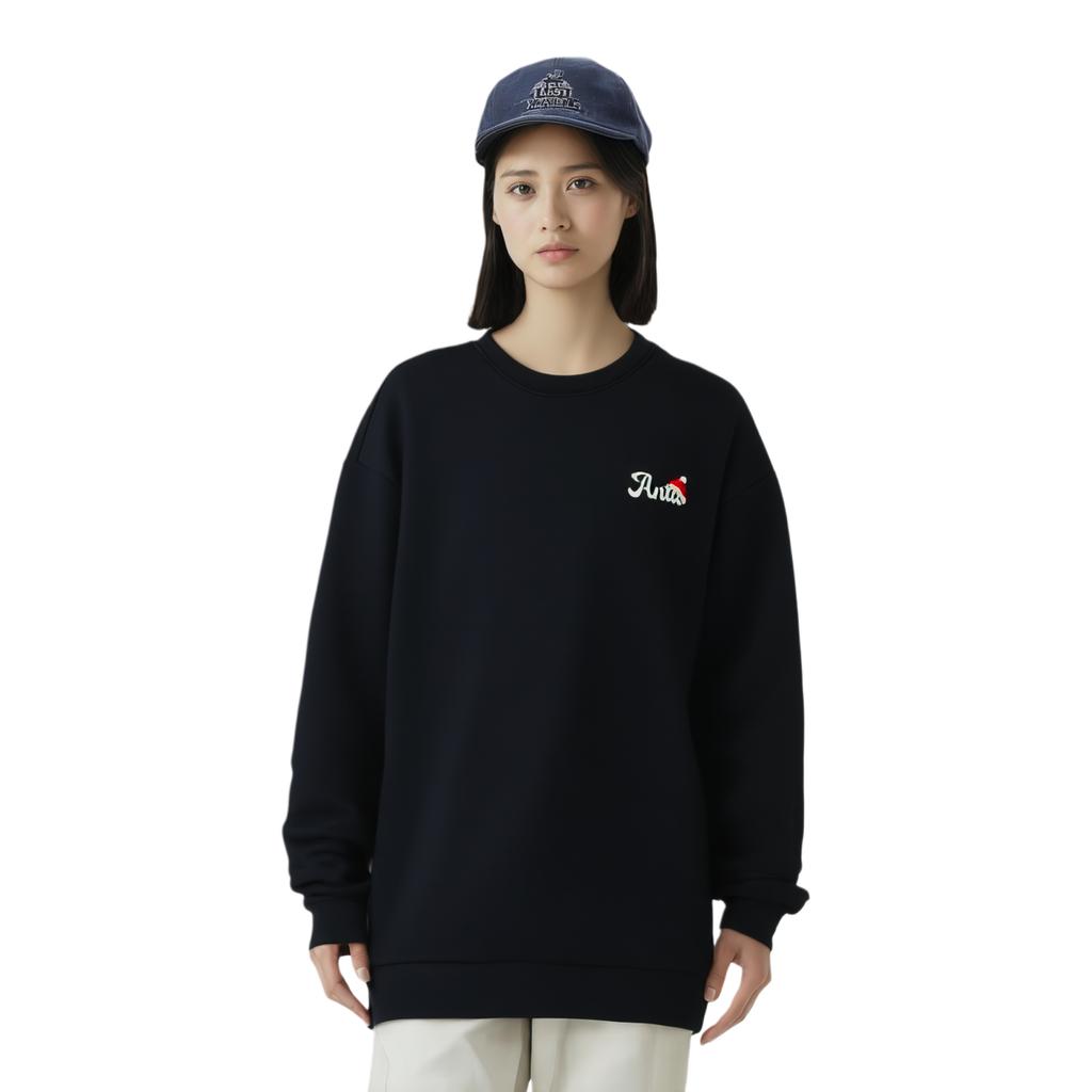 Anta Christmas Series Breathable Loose Sweatshirt With Back Letter Print Unisex sweatshirt 952618707-4