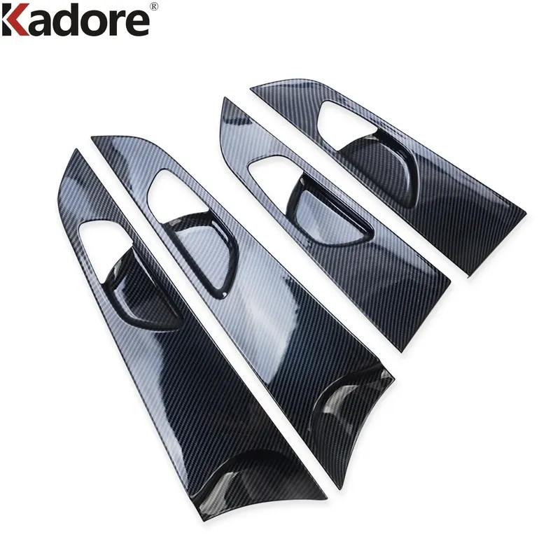 For Kia Cerato Forte K3      Carbon Fiber Car ide Inner Door Handle Bowl Cover Trim Interior Accessories