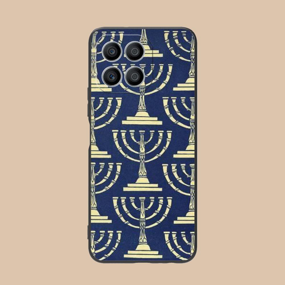 

Jewish Hanukkah Mobile Phone Case for Honor 90 80 70 60 50 30 20 10 9 8 7 Pro S SE Lite 5G Colorful Printing Cover Cover Luxury Honor 90