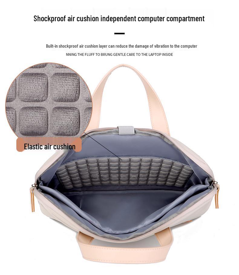 Stoßfeste Laptop-Tasche mit großem Fassungsvermögen für Huawei 14-15,6 Zoll, Einzelne Schulter & Handheld für Frauen