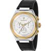 Triconic White Dial Black Leather Men's Quartz Chronograph Watch R8871639004