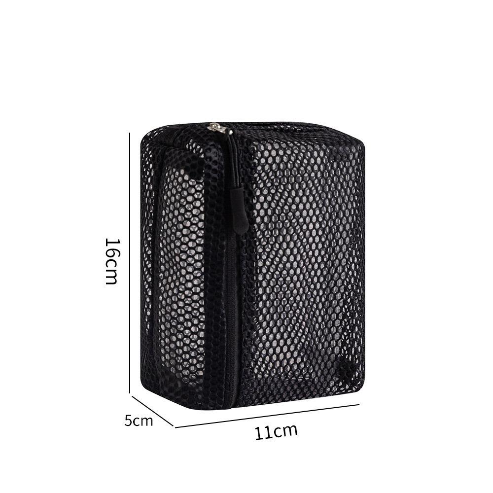 Casual Nylon Storage Pouch Hand-held With Zipper Cosmetic Bag Multipurpose Mesh Toiletry Wash Bags Travel