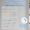1Pcs Acrylic Magnetic Meal Planner Menu Board - Clear Weekly Calendar for Kitchen Fridge W/ 8 Markers, Refrigerator Noteboard