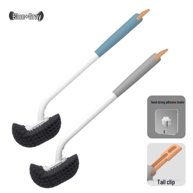 Wall-Mounted Long Handle Toilet Brush with Concave Base - No Dead Angle for Efficient Bathroom Cleaning