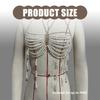 Stylish Pearls Beaded Tassels Halter Neck Bra Chain Crop Top Hollowed Out Body Jewelry Camisole Chest Chain for Festival