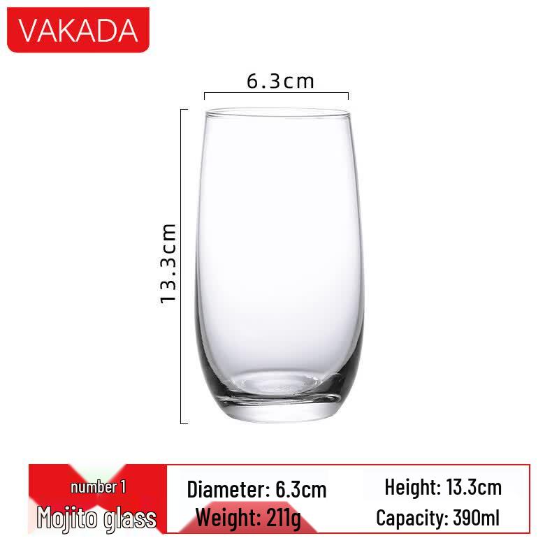 VAKADA Glass Mojito & Cocktail Collins Cup