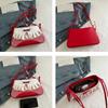 Cute Lace Bow Patchwork Women Shoulder Bags Sweet Plaid Polka Dot Girls Underarm Bag Lightweight Portable Ladies Phe Handbags